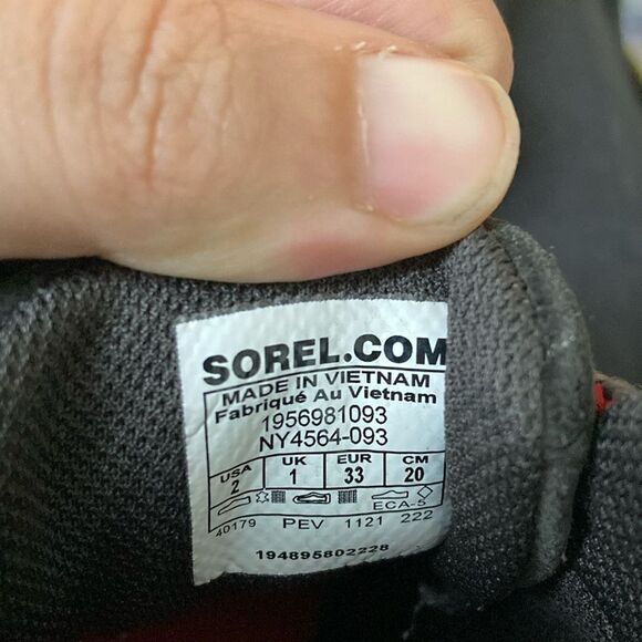 Sorel Waterproof Shoes Sz 2 - Picture 6 of 7